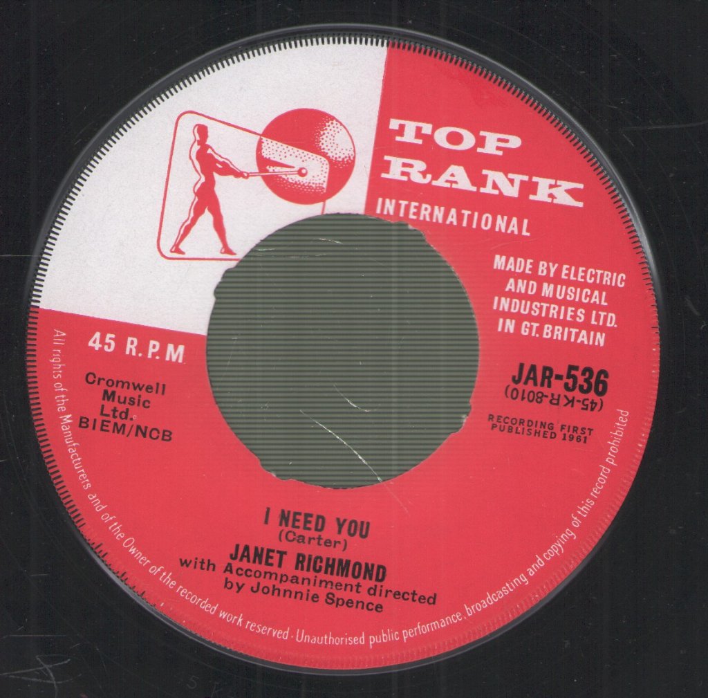 Janet Richmond - I Need You - 7 Inch