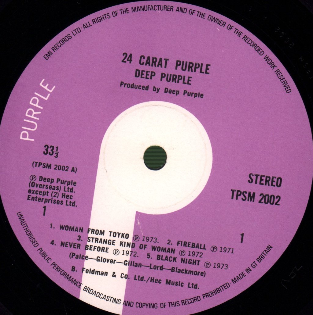 Deep Purple - 24 Carat Purple - Lp
