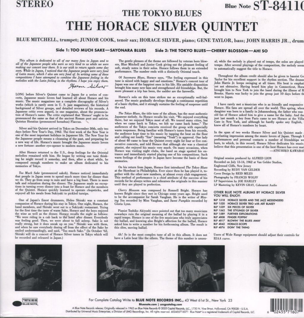 Horace Silver Quintet - Tokyo Blues (Tone Poet) - Lp