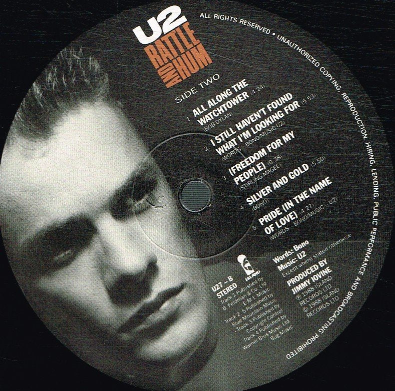 U2 - Rattle And Hum - Double Lp