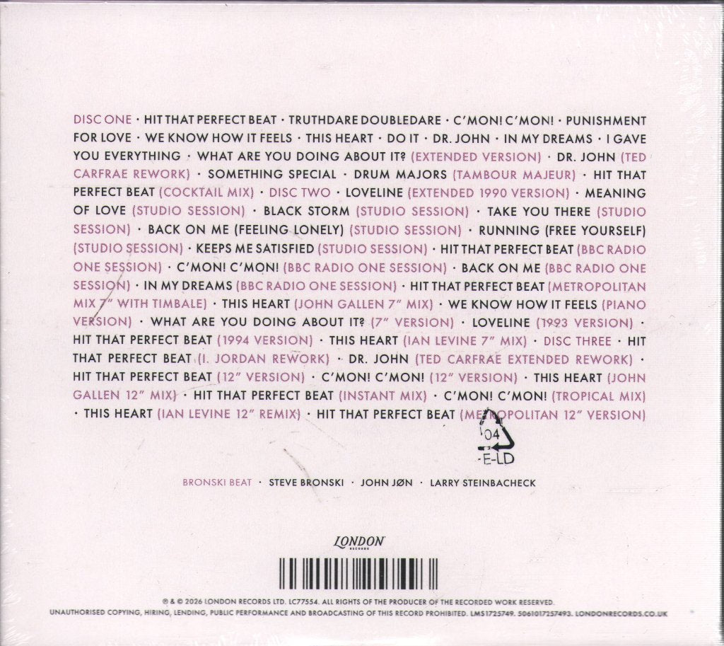Bronski Beat - Truthdare Doubledare (40th Anniversary) - Cd Set