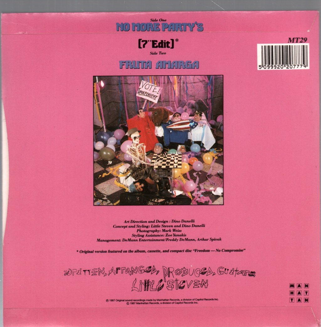 Little Steven - No More Party's - 7 Inch