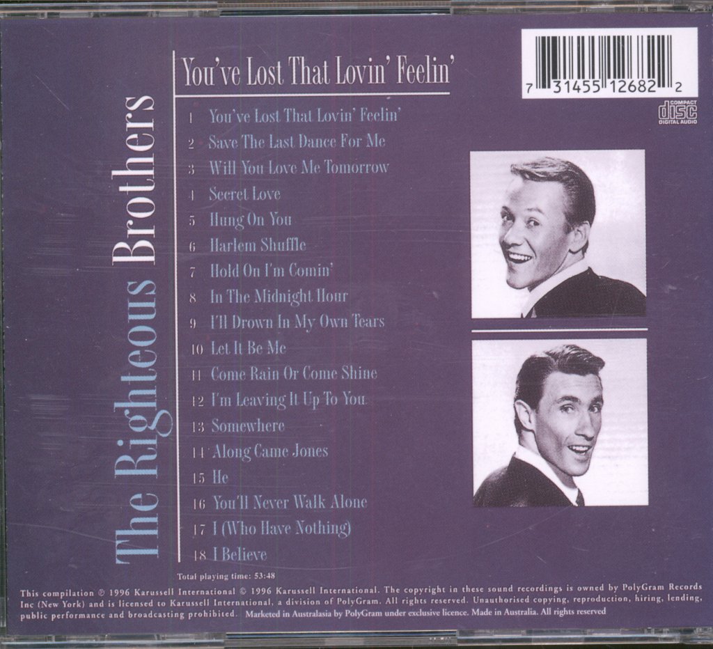 Righteous Brothers - You've Lost That Lovin' Feelin' - Cd
