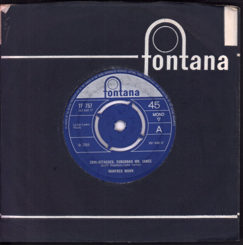 Manfred Mann - Semi Detached Suburban Mr James - 7 Inch