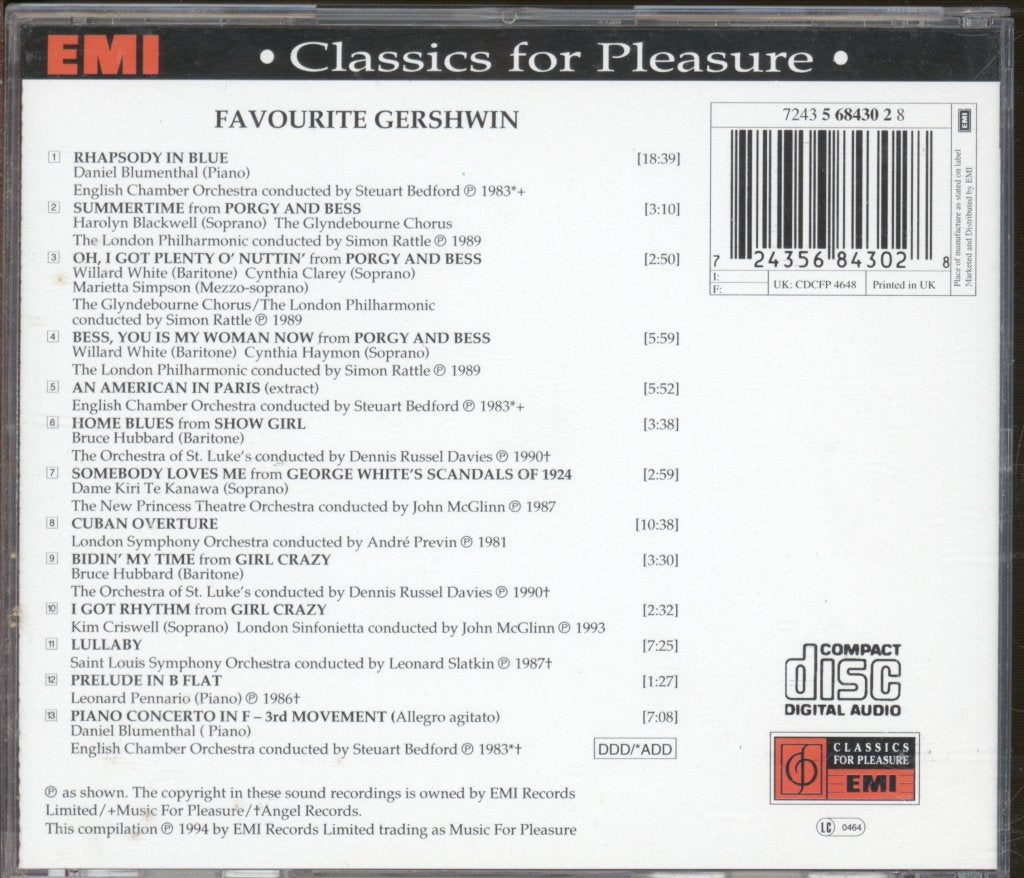 Various Artists - Favourite Gershwin - Cd