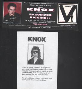 Knox - Royal Oak, Pulton, 3Rd December - Flyer