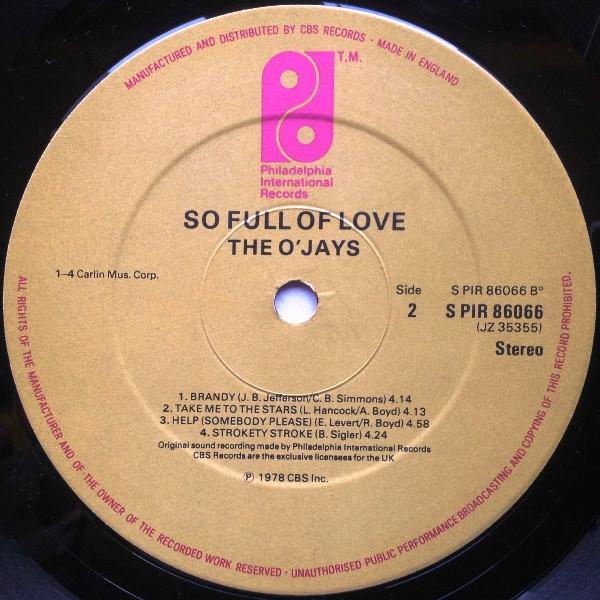 O'Jays - So Full Of Love - Lp