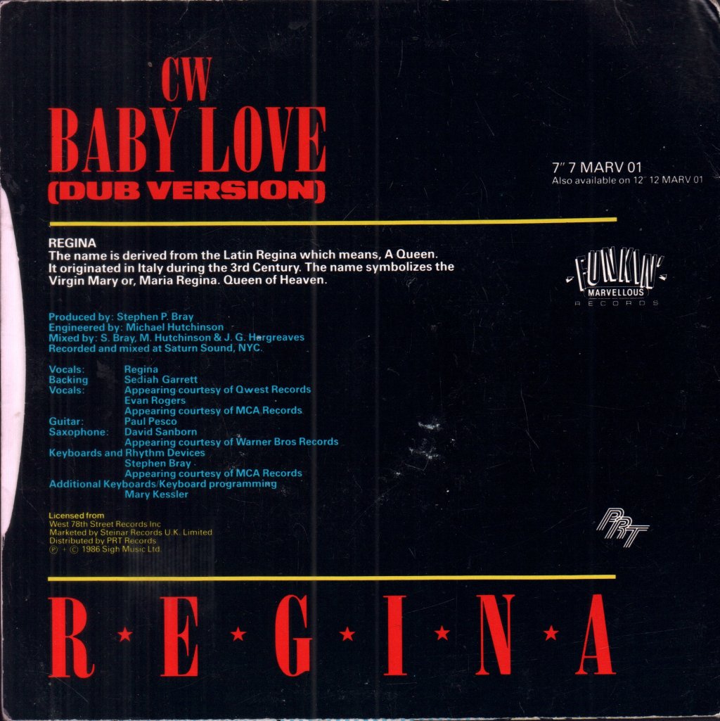 Regina - Baby Love - 7 Inch