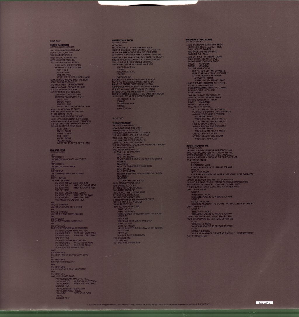 Metallica - Metallica - Double Lp