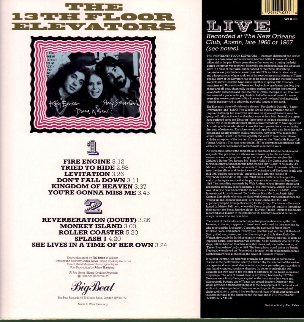 13th Floor Elevators - Live - I've Seen Your Face Before - Lp