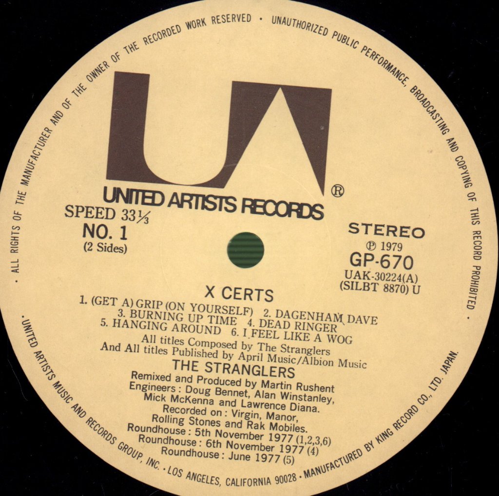 Stranglers - X Certs - Lp