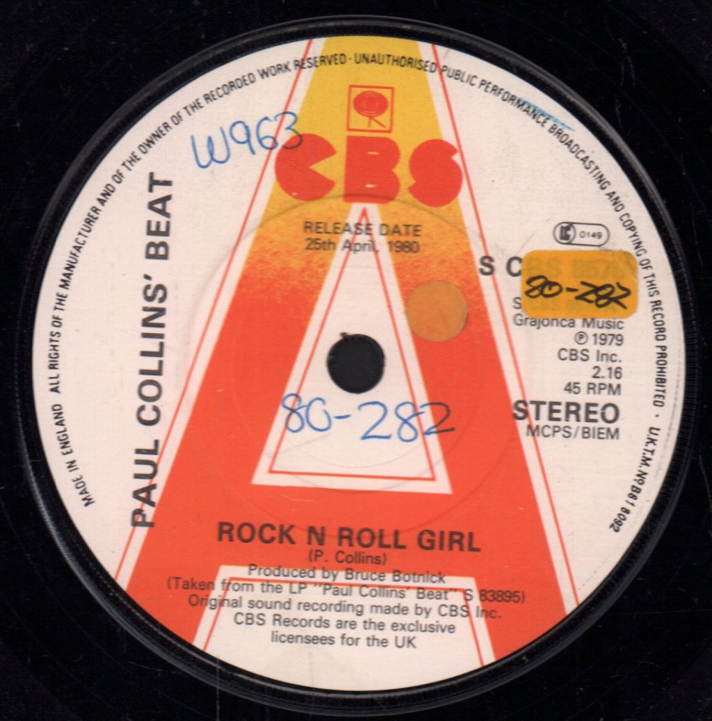Paul Collins Beat - Rock N Roll Girl - 7 Inch