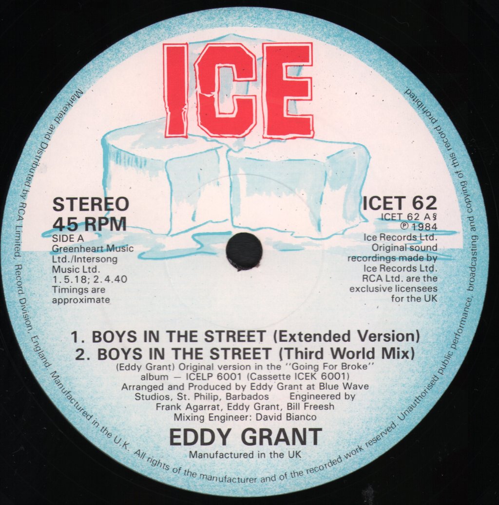 Eddy Grant - Boys In The Street - 12 Inch