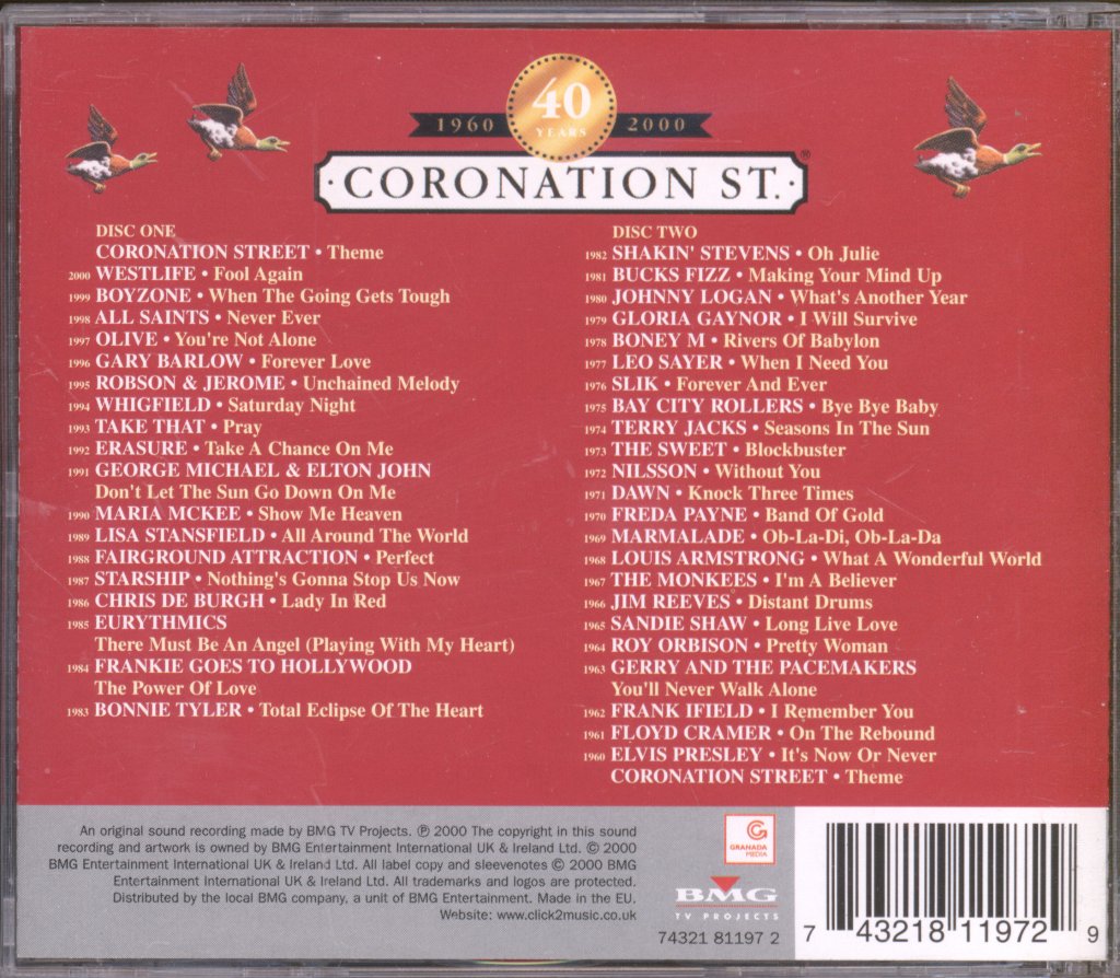 Various Artists - Coronation St. The Official 40th Anniversary - Double Cd