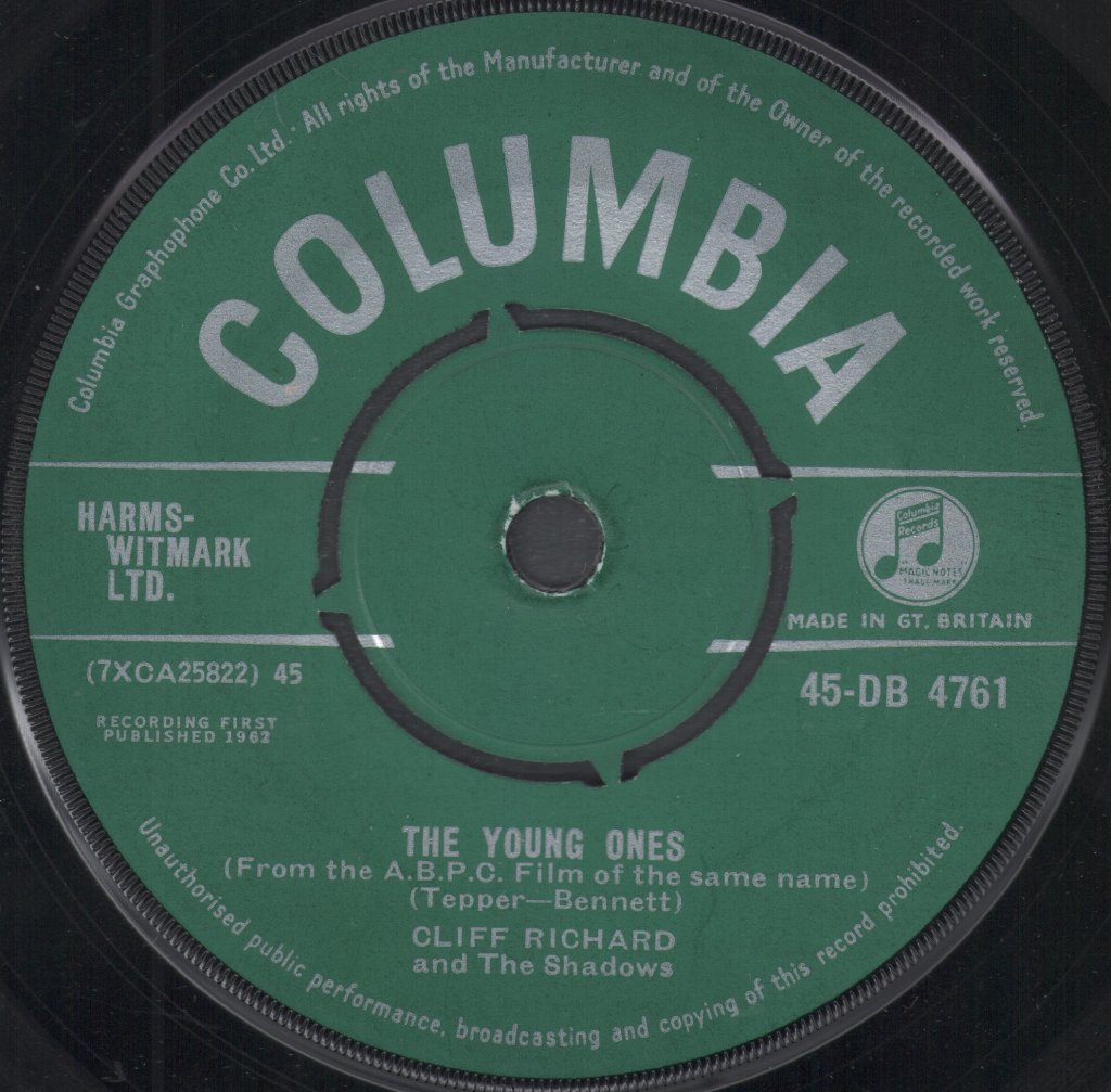 Cliff Richard And The Shadows - Young Ones - 7 Inch