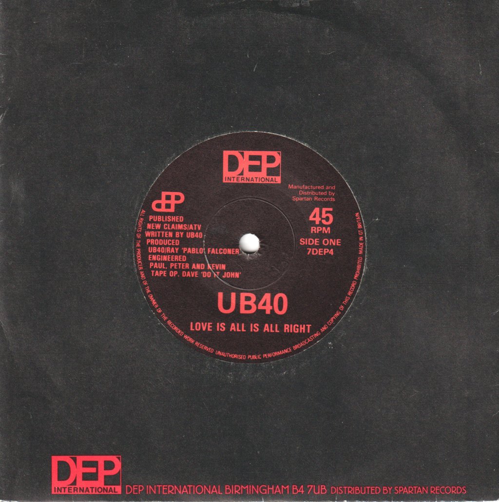 UB40 - Love Is All Is All Right - 7 Inch