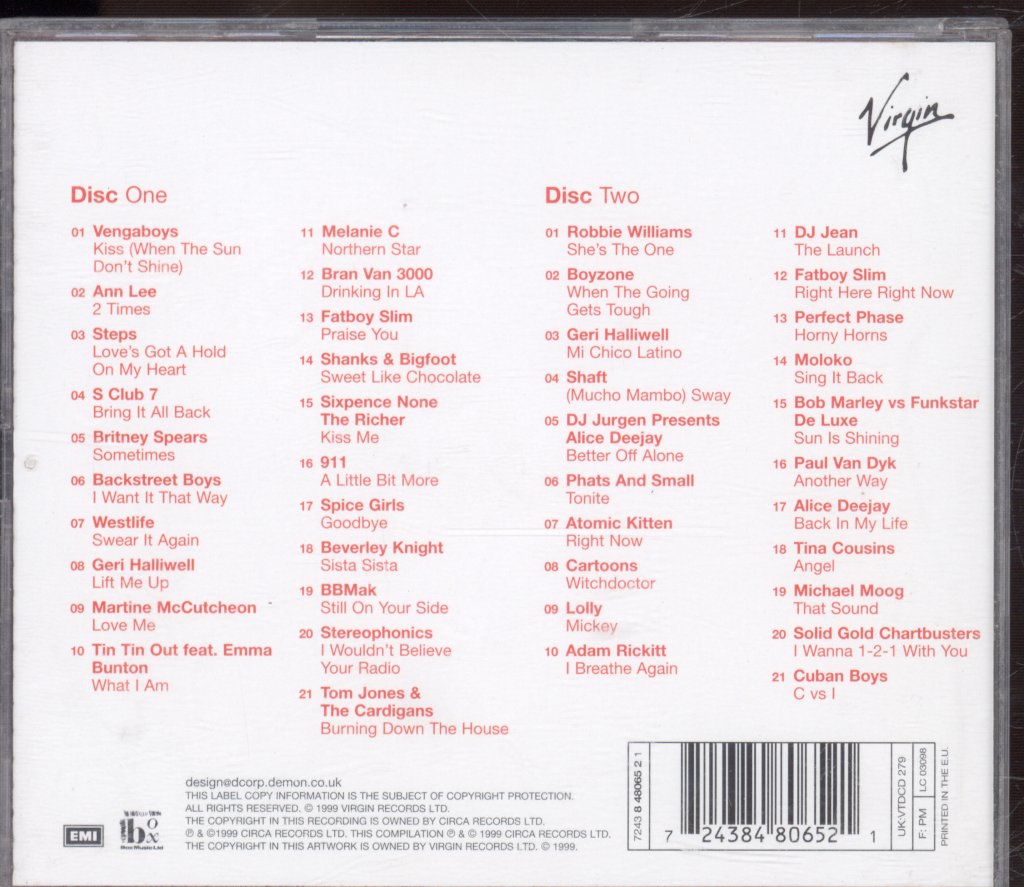 Various Artists - Smash Hits 2000 - Double Cd