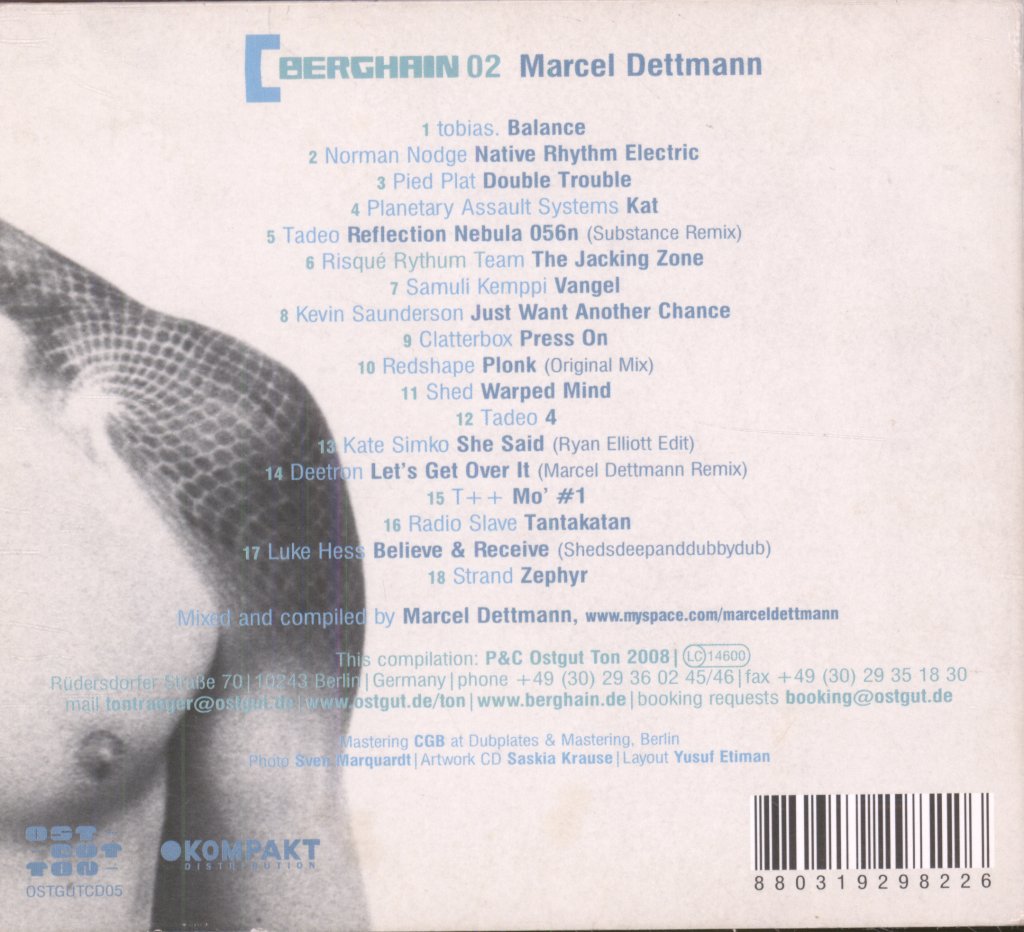 Marcel Dettmann - Berghain 02 - Cd
