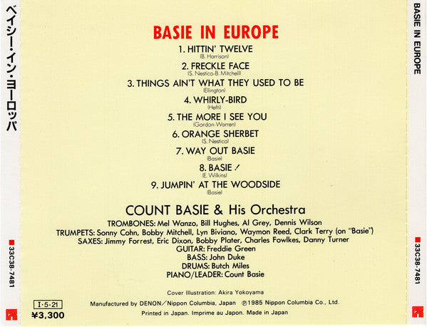 Count Basie Orchestra - Basie In Europe - Cd