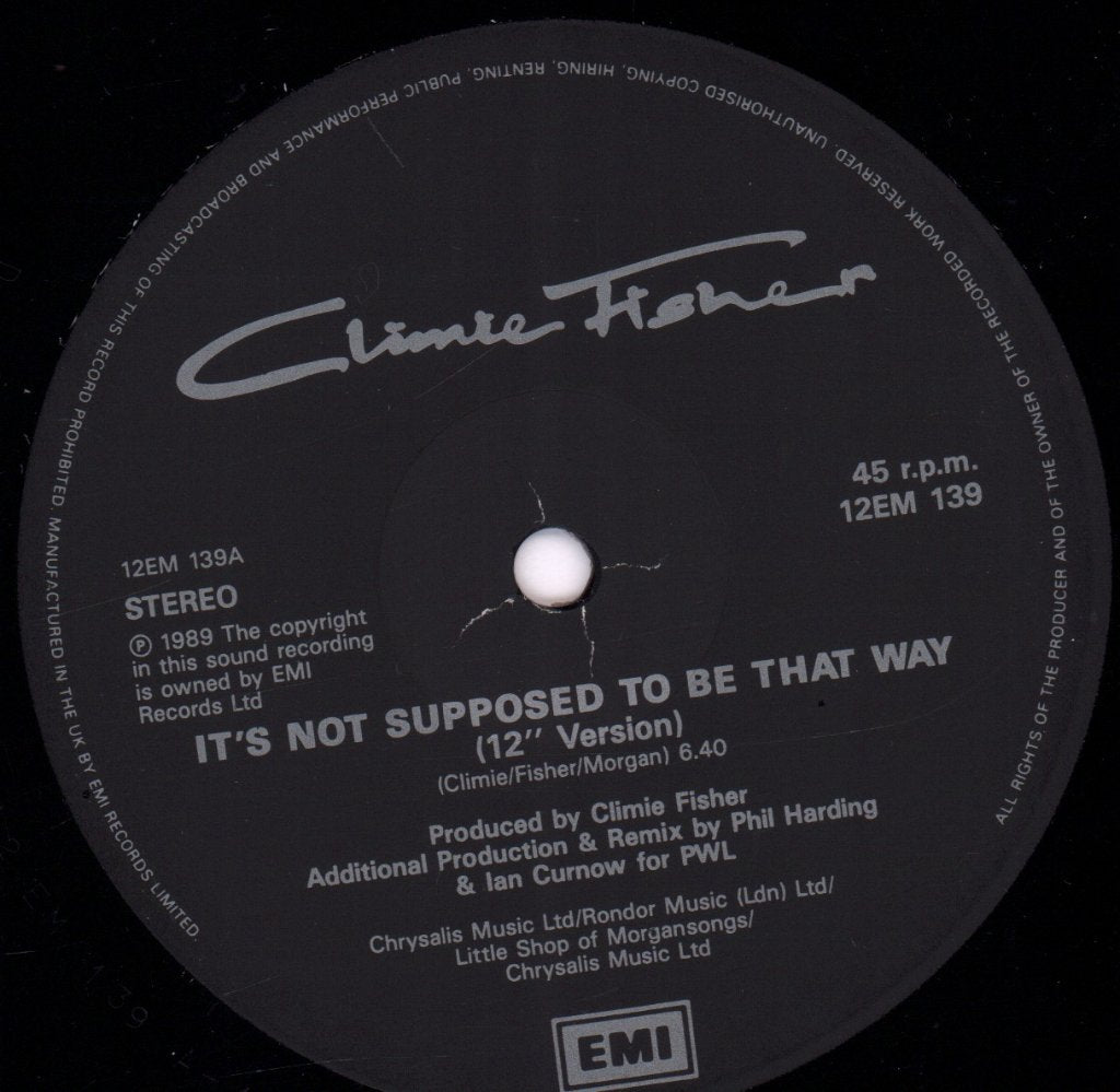 Climie Fisher - It's Not Supposed To Be That Way - 12 Inch