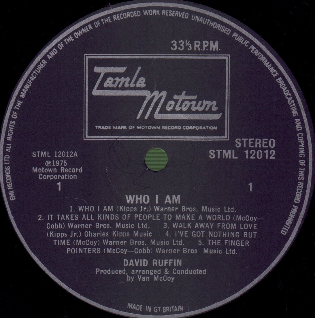 David Ruffin - Who I Am - Lp