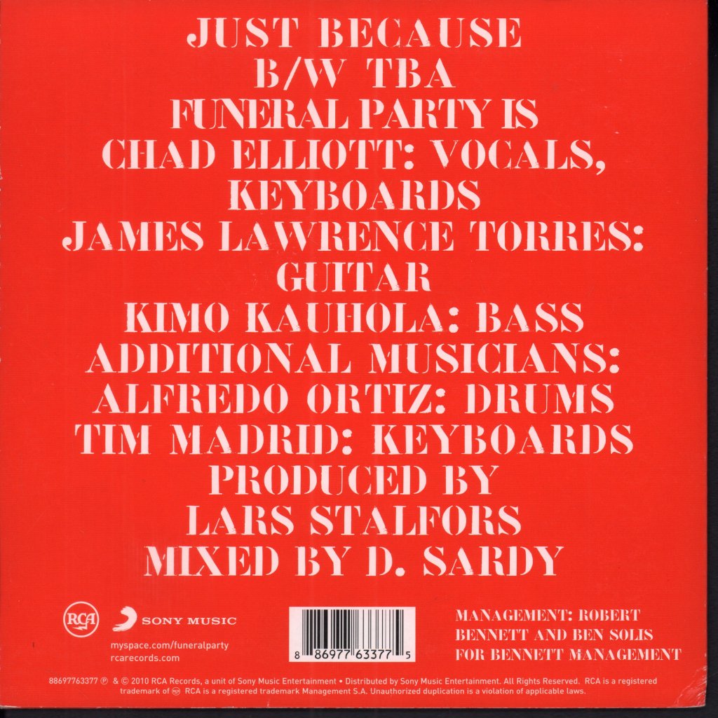 Funeral Party - Just Because - 7 Inch