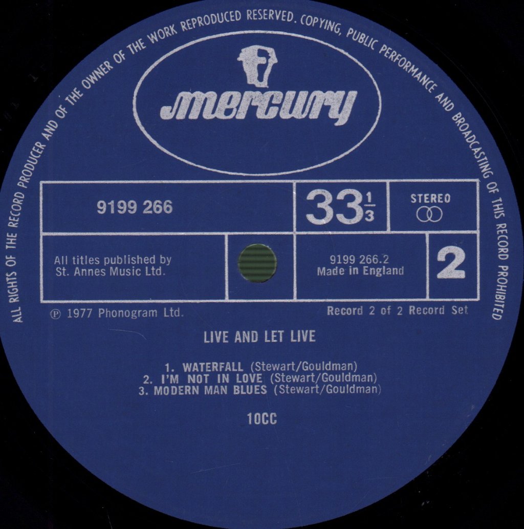 10cc - Live And Let Live - Double Lp