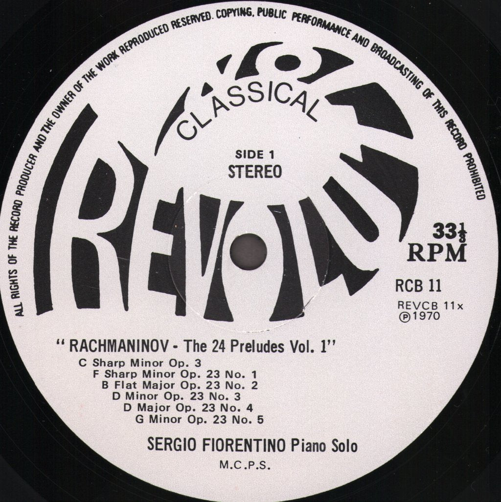 Sergio Fiorentino - Sergei Rachmaninov - Twenty-Four Preludes - Lp