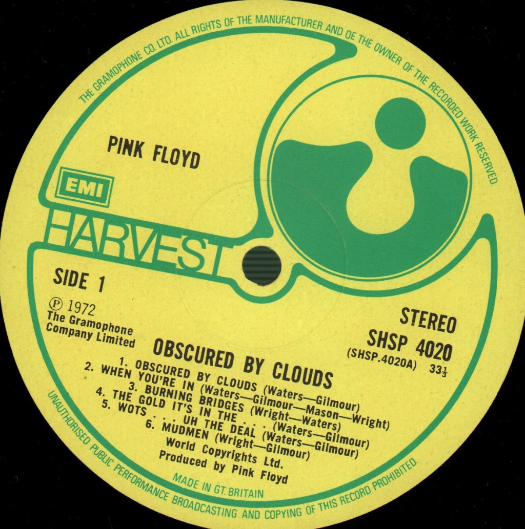 Pink Floyd - Obscured By Clouds - Lp