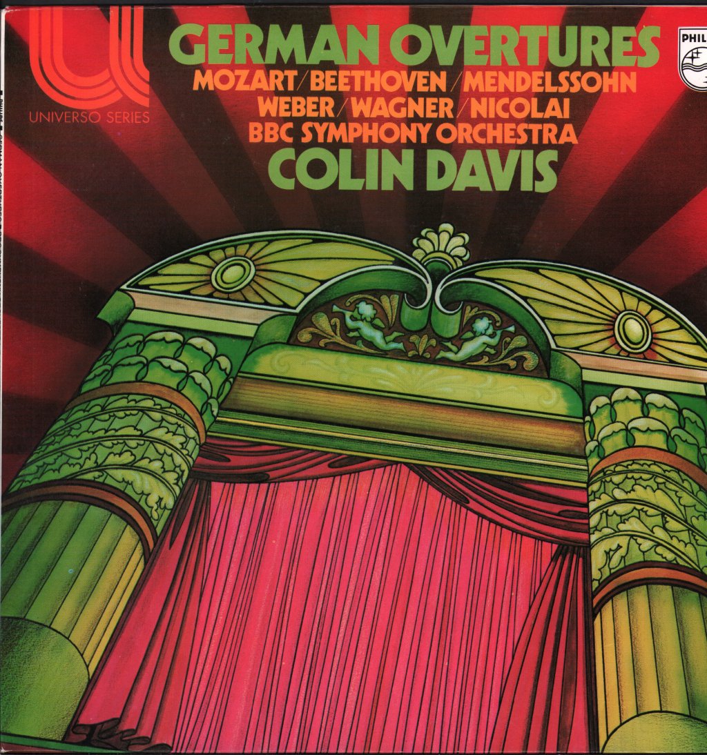Colin Davis / BBC Symphony Orchestra - German Overtures - Mozart/ Beethoven / Mendelssohn / Weber / Wagner - Lp