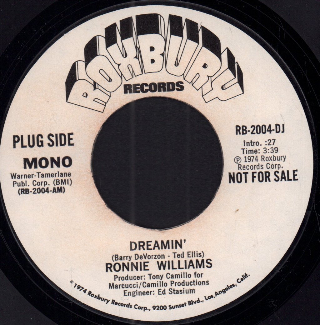 Ronnie Williams - Dreamin' - 7 Inch