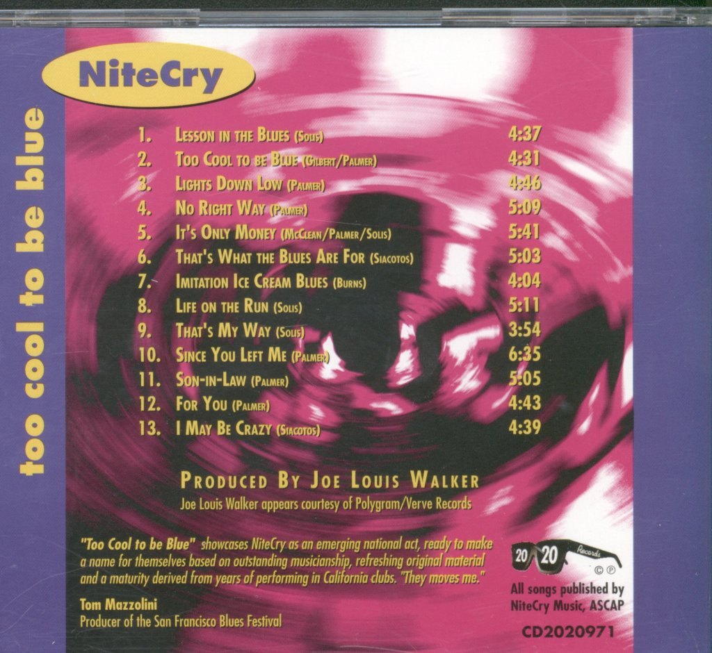 NiteCry - Too Cool To Be Blue - Cd