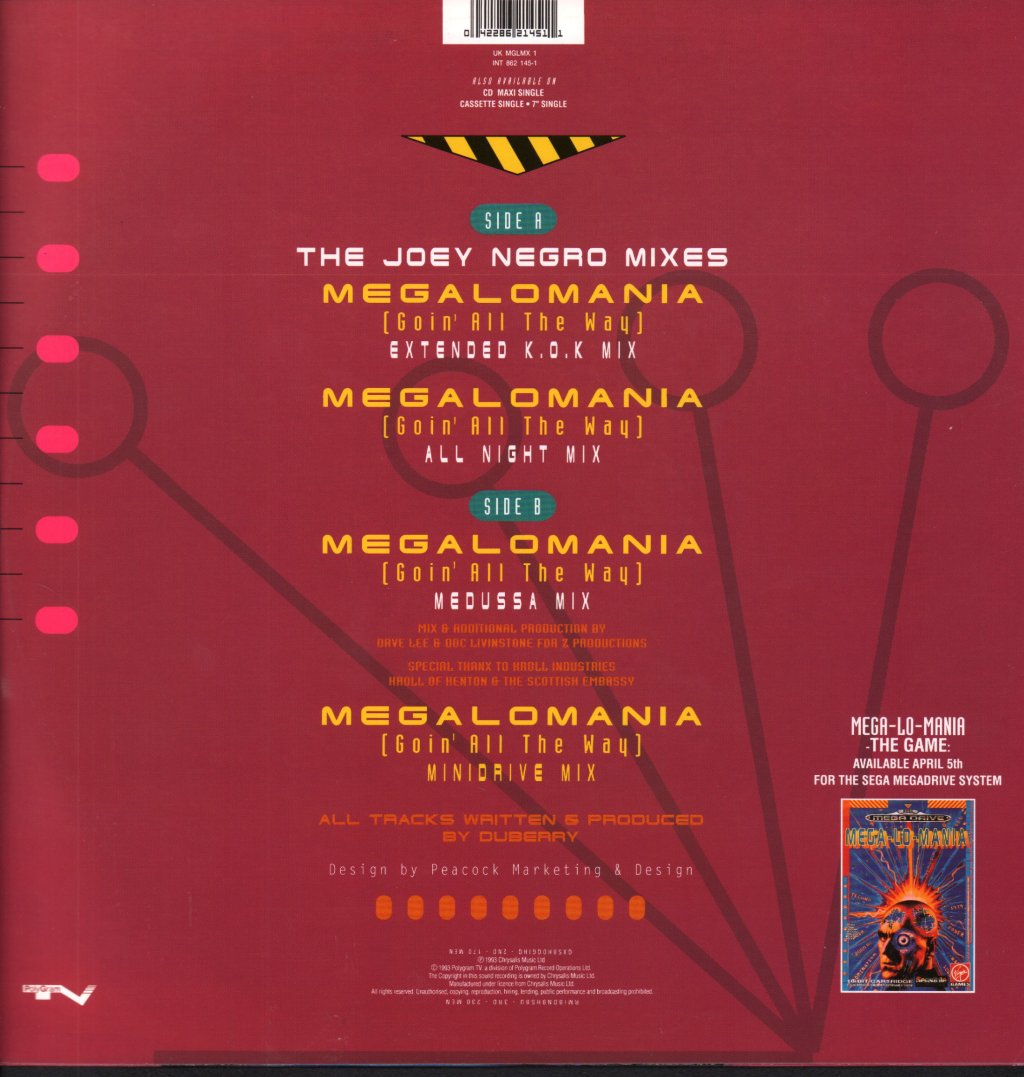 Megalomania - Goin All The Way - 12 Inch