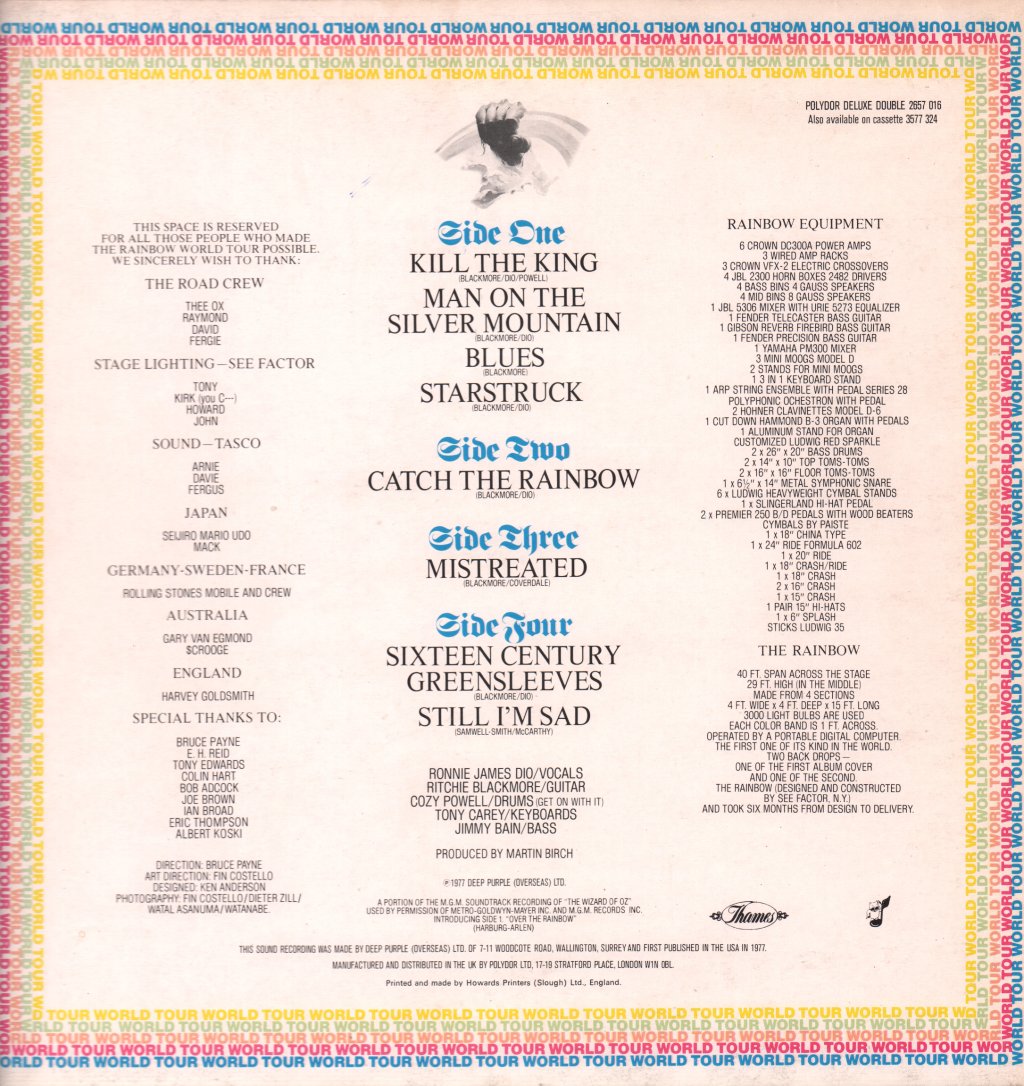 Rainbow - On Stage - Double Lp