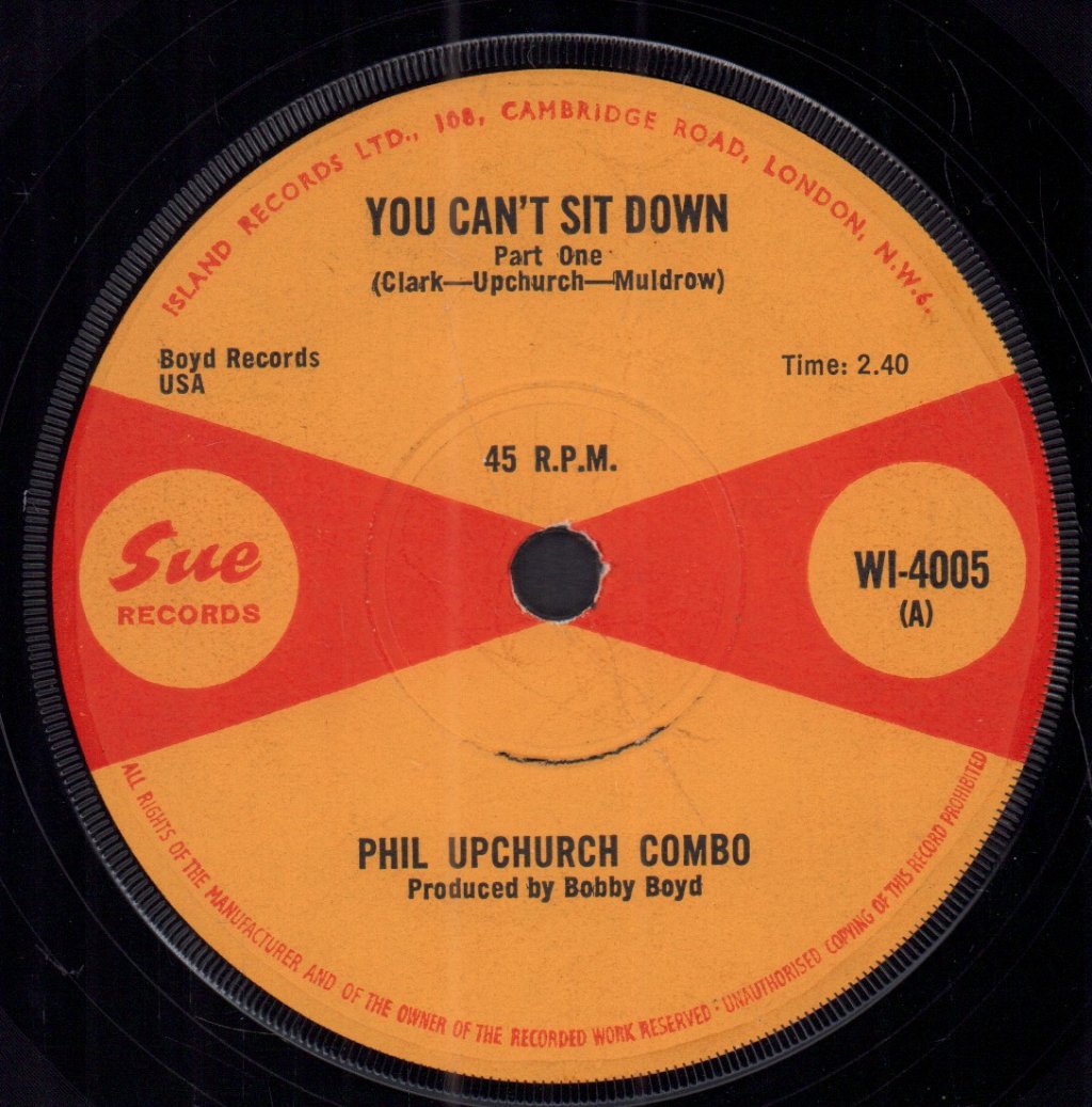 Phil Upchurch Combo - You Can't Sit Down - 7 Inch