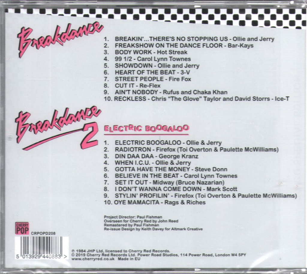 Breakdance And Breakdance 2 (Electric Boogaloo) - Original Motion Picture Soundtracks - Double Cd