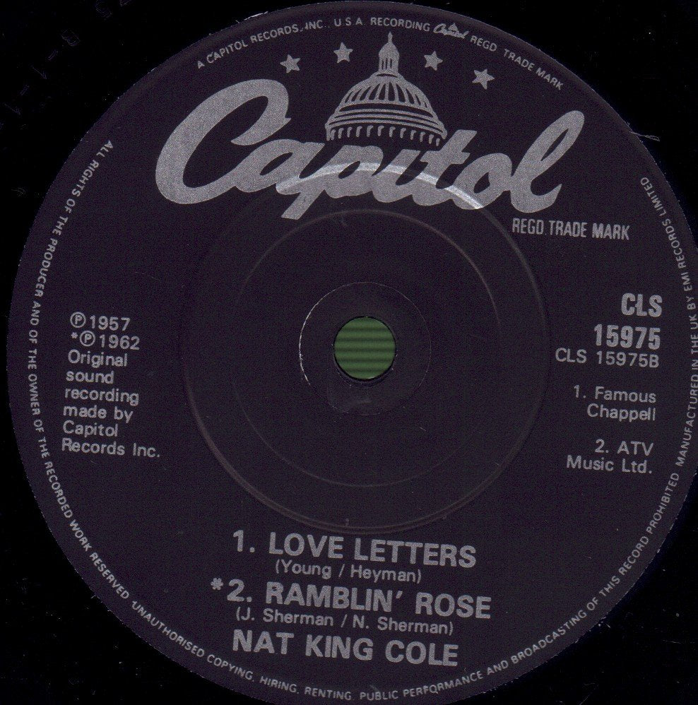 Nat King Cole - When I Fall In Love - 7 Inch