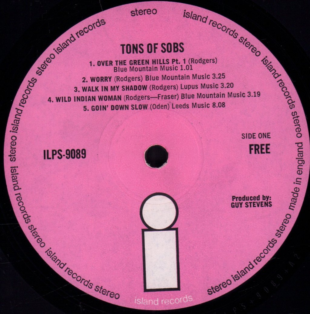 Free (Blues/Rock Group) - Tons Of Sobs - Lp