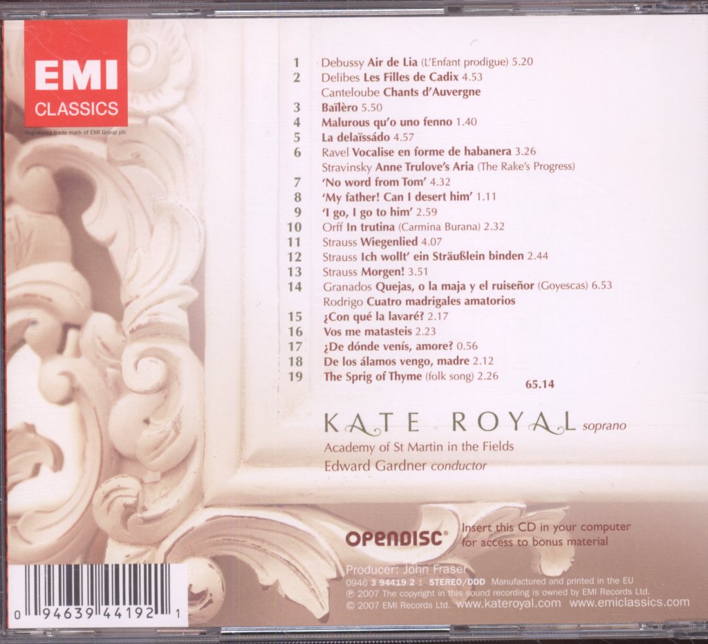Kate Royal, The Academy Of St. Martin-in-the-Fields - Kate Royal - Cd