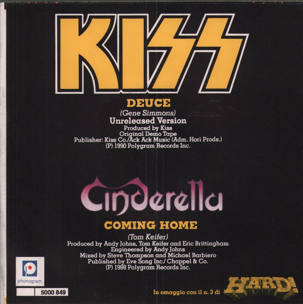 Kiss/Cinderella - Deuce/Coming Home - 7 Inch