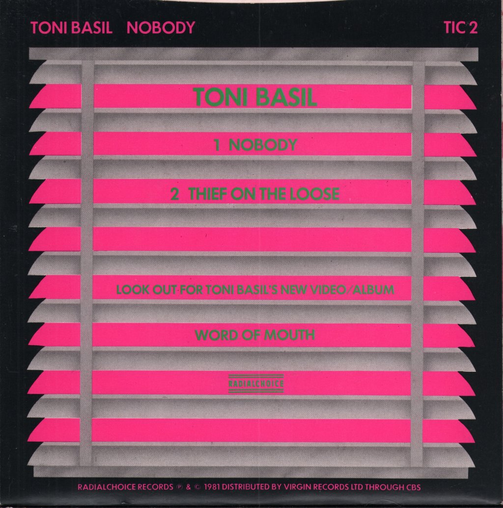 Toni Basil - Nobody - 7 Inch