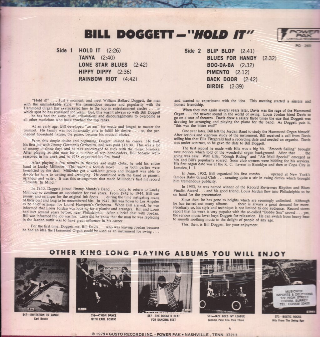 Bill Doggett - Hold It - Lp