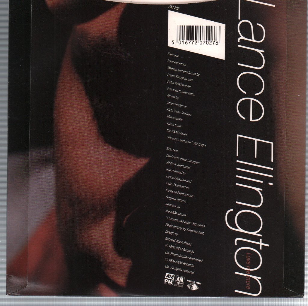 Lance Ellington - Love Me More - 7 Inch