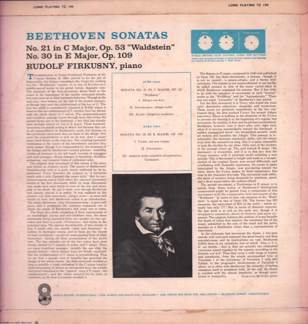 Rudolf Firkusny - Beethoven Sonatas - Lp