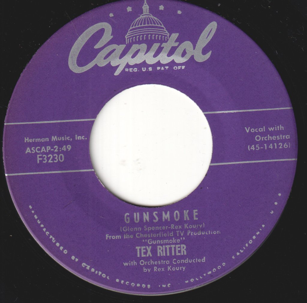 Tex Ritter - Gunsmoke / Remember The Alamo - 7 Inch