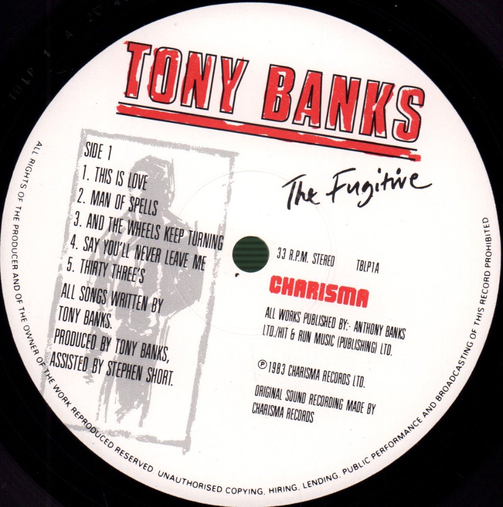 Tony Banks - Fugitive - Lp