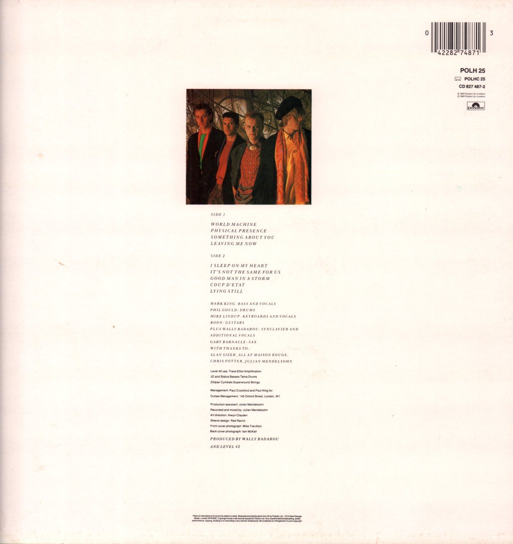 Level 42 - World Machine - Lp