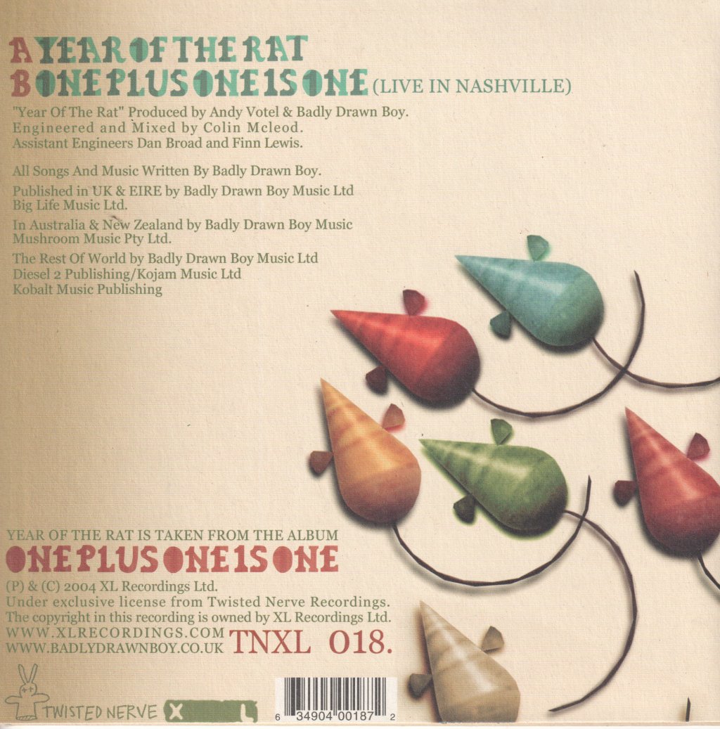 Badly Drawn Boy - Year Of The Rat - 7 Inch