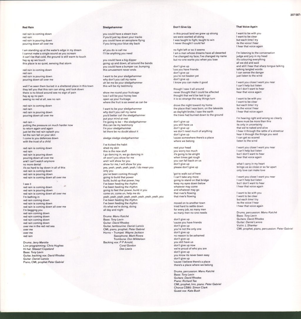 Peter Gabriel - So - Lp
