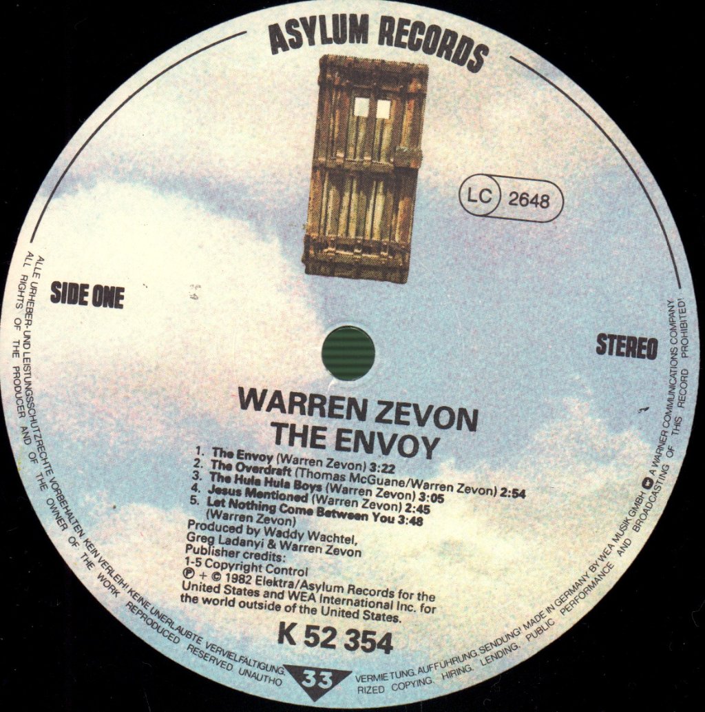 Warren Zevon - Envoy - Lp